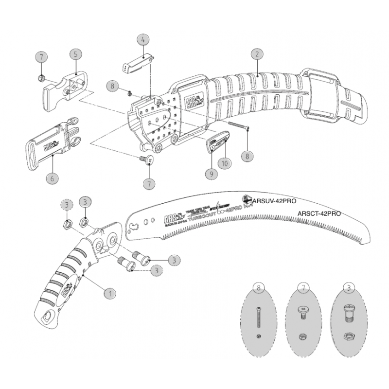 Pièces détachées ARSCT-42PRO / UV-42PRO